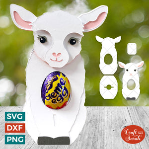 Lamb Egg Holder SVG | Easter Lamb Chocolate Egg Holder