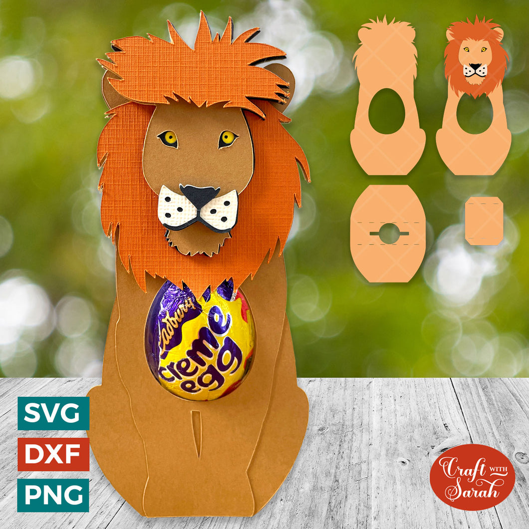 Lion Egg Holder SVG | Easter Lion Chocolate Egg Holder