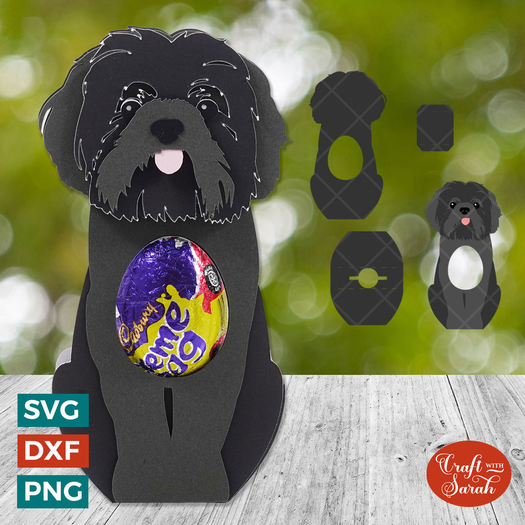 Shih Tzu Egg Holder SVG | Easter Shih Tzu Chocolate Egg Holder