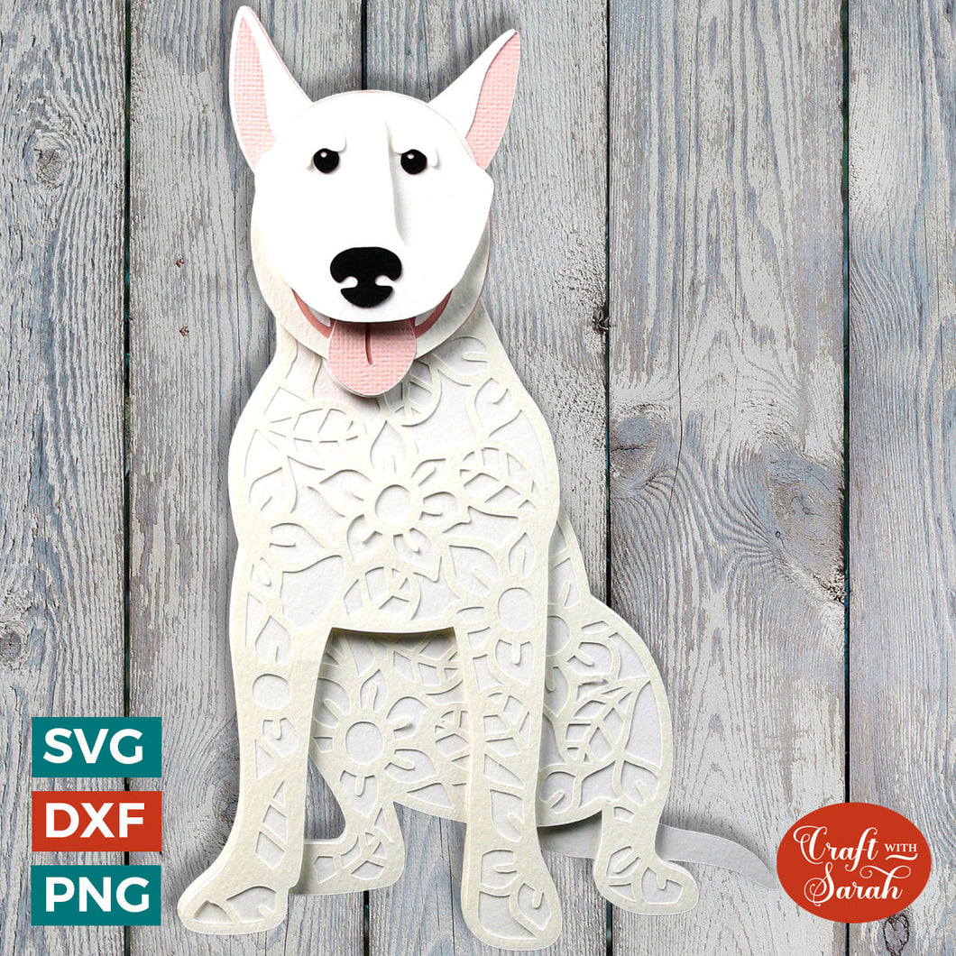 English Bull Terrier SVG | Layered English Bull Terrier Dog Cutting File