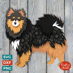 Finnish Lapphund SVG | Layered Spitz Dog Cutting File