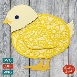 Easter Chick SVG | 3D Easter SVG