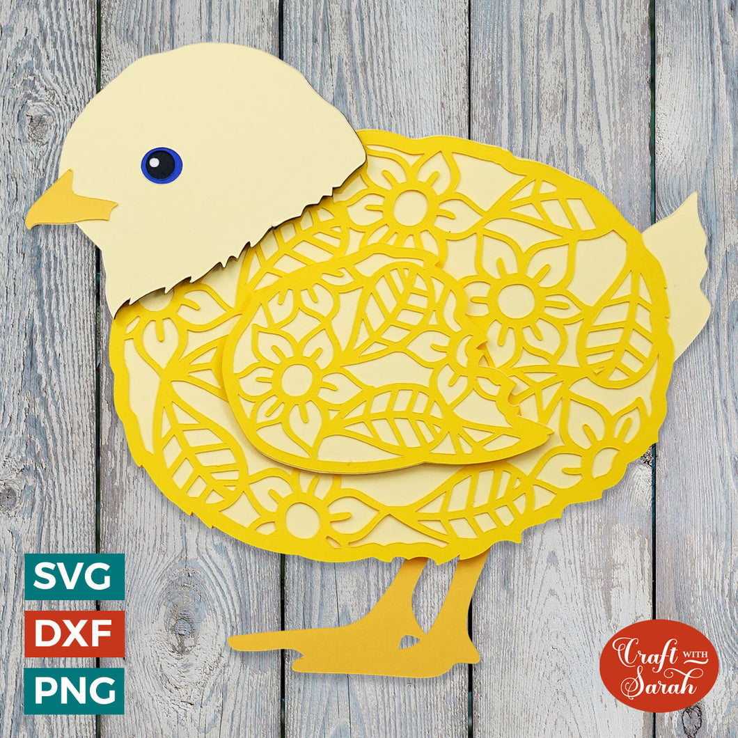 Easter Chick SVG | 3D Easter SVG