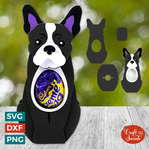French Bulldog Egg Holder SVG | Easter French Bulldog Chocolate Egg Holder