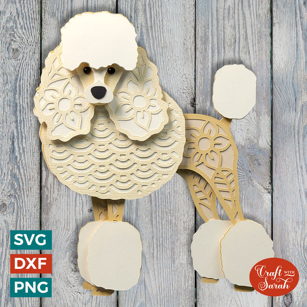 Poodle SVG | Layered French Poodle Dog Cutting File