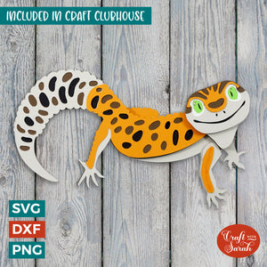 Gecko SVG | Layered Gecko Cutting File