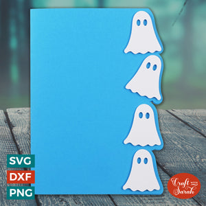 Cute Ghosts Greetings Card | Halloween Side-Edge Card