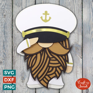 Navy Formal Gnome SVG | Male Navy Formal Gnome Cut File