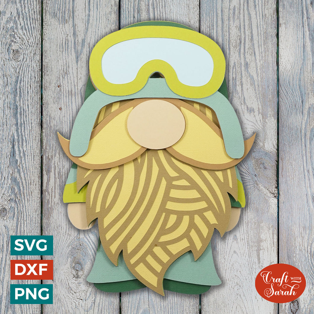 Soldier Gnome SVG | Male Soldier Gnome Cut File