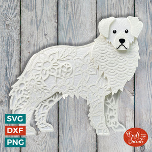 Great Pyrenees SVG | Layered Kuvasz Dog Cutting File
