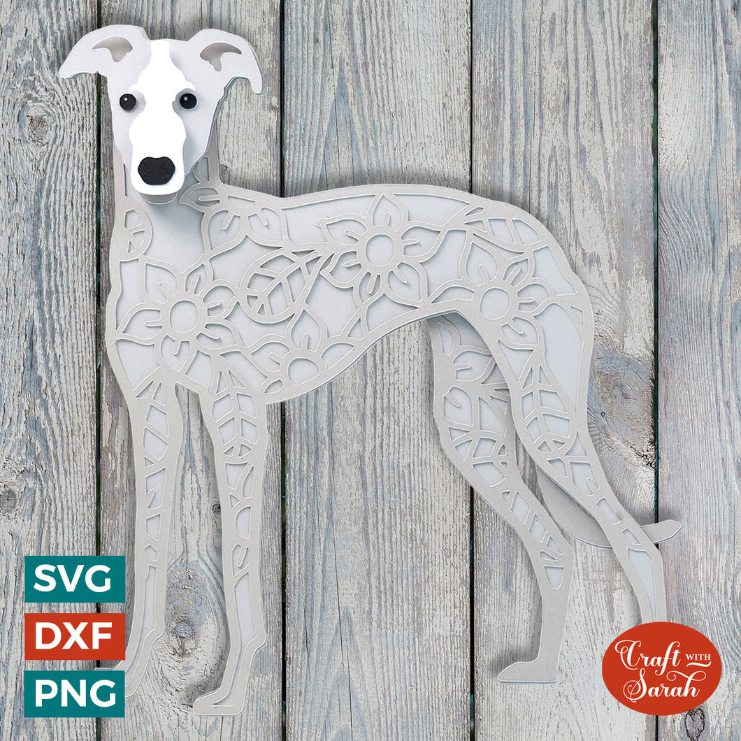 Greyhound / Sighthound / Lurcher SVG Layered Cutting File