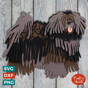 Puli SVG | Layered Hungarian Puli Dog Cutting File