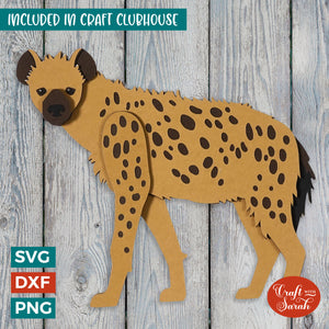 Hyena SVG | 3D Layered Hyena African Animal SVG
