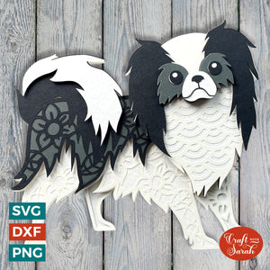 Japanese Chin SVG | Layered Japanese Spaniel Dog Cutting File