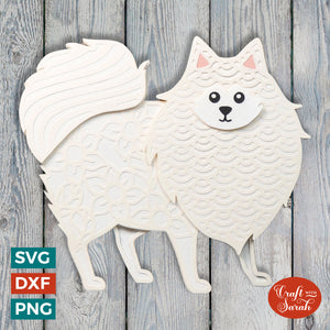 American Eskimo Dog SVG | Japanese Spitz Dog SVG