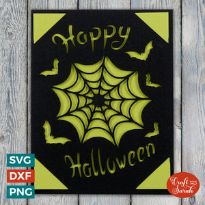 Spider Web Greetings Card | Halloween Cricut Joy Insert Card