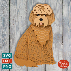 Labradoodle / Cockapoo SVG | Layered Doodle Dog Cutting File