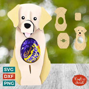 Labrador Egg Holder SVG | Easter Labrador Chocolate Egg Holder