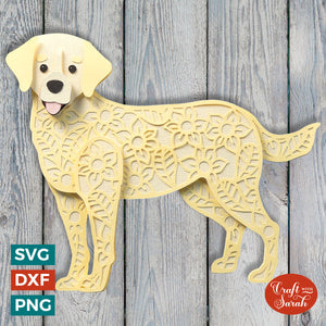 Labrador SVG | Layered English Labrador Retriever Dog Cutting File
