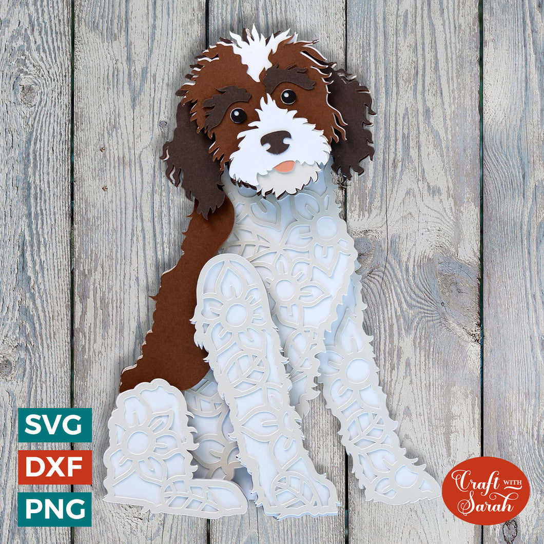 Lagotto Romagnolo SVG | Layered Curly Coat Dog Cutting File