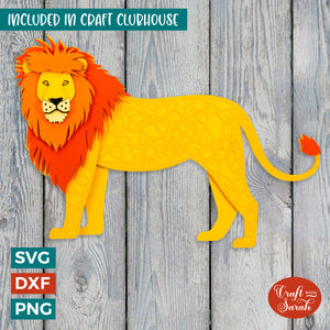 Lion SVG | 3D Layered Lion SVG