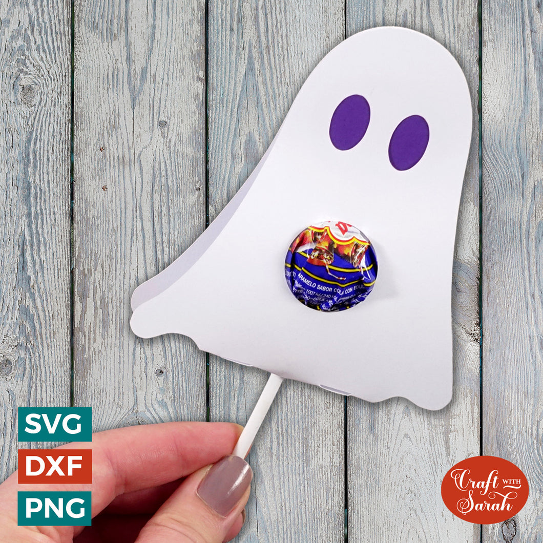 Ghost Lollipop Holder SVG | Halloween Lollipop Holder