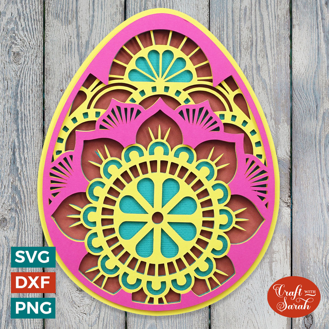 Mandala Easter Egg SVG | 3D Easter Egg SVG