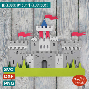 Medieval Castle SVG | Layered Medieval Castle SVG