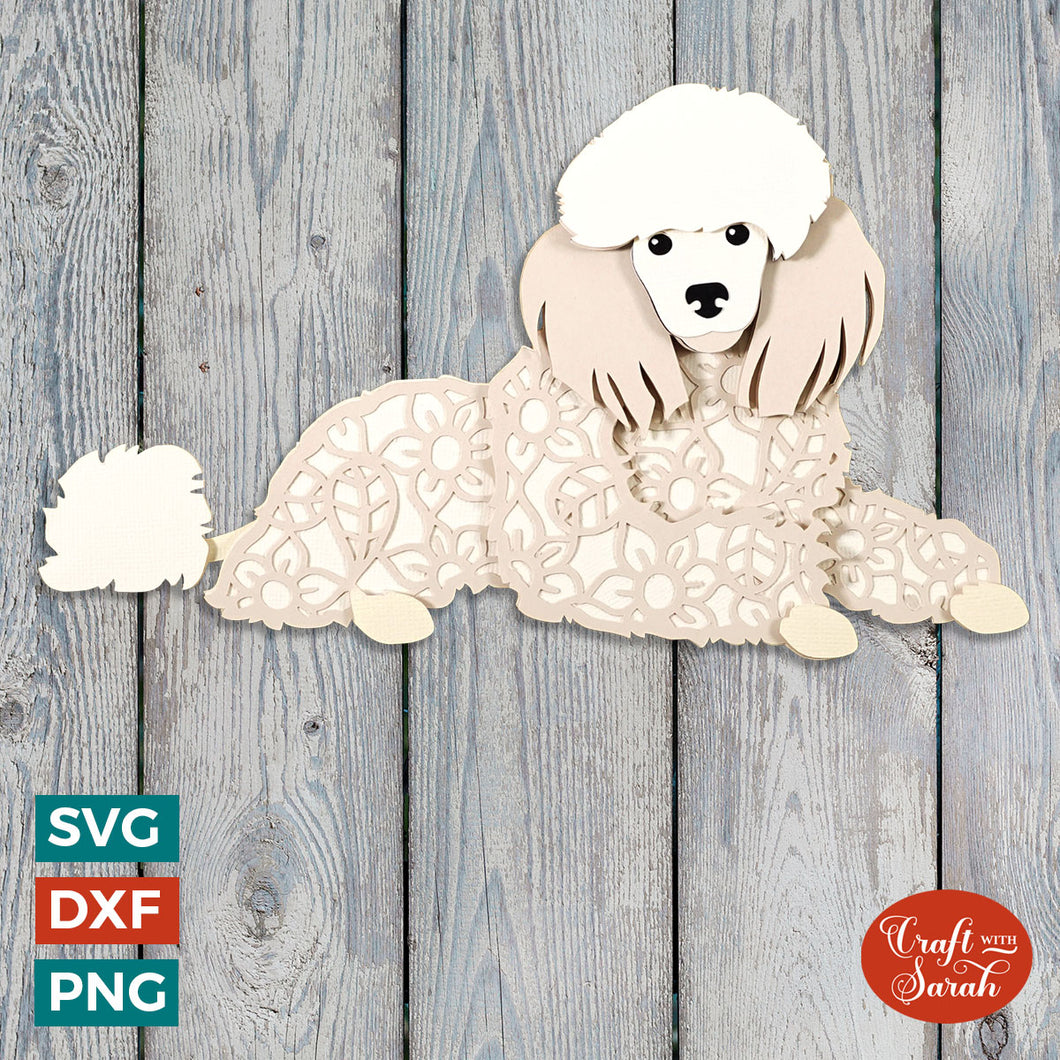 Poodle SVG | Layered Miniature Poodle Cutting File