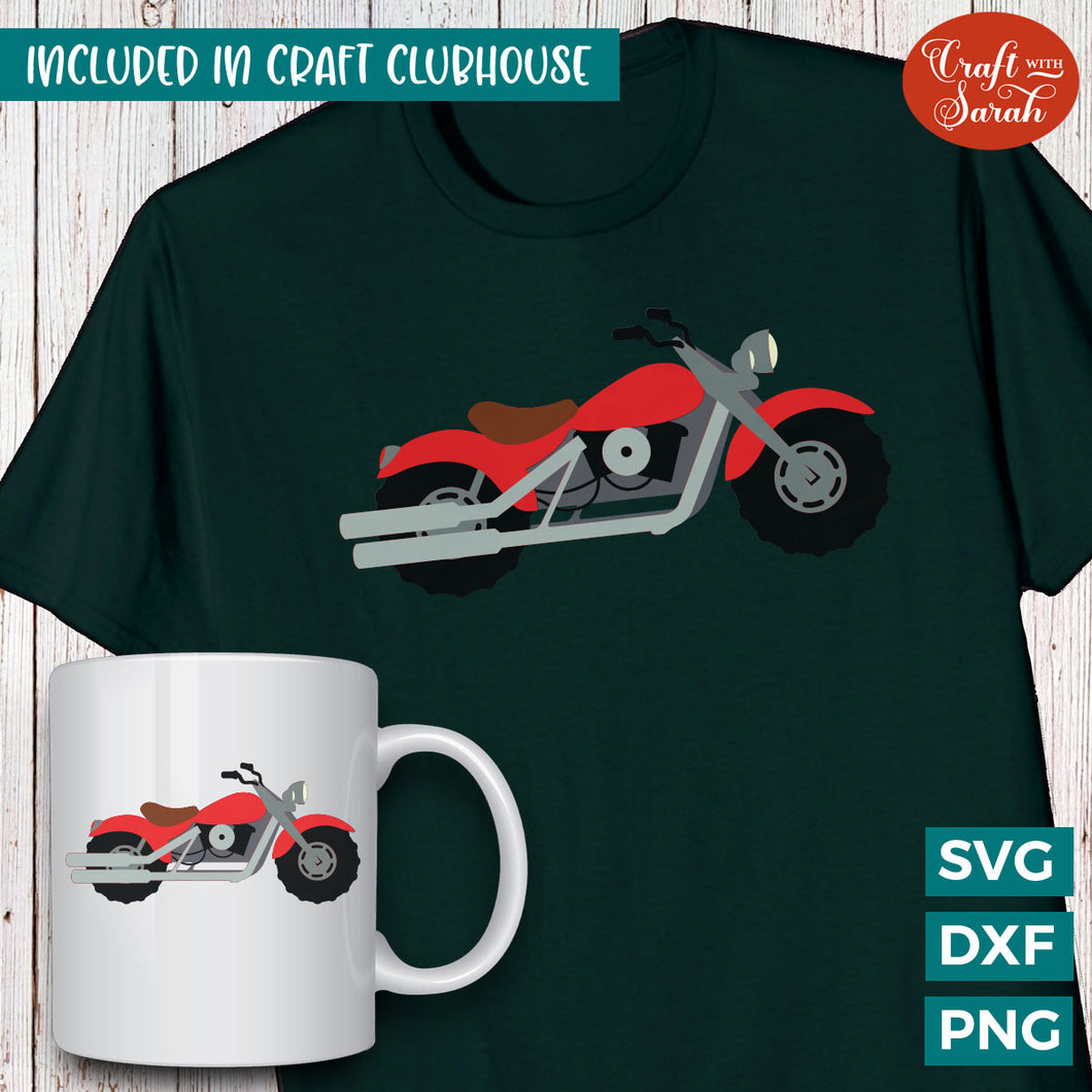 Motorbike or Motorcycle SVG | Vinyl Version