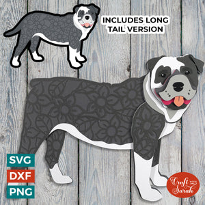 Olde English Bulldogge SVG | Layered Bull Dog Cutting File
