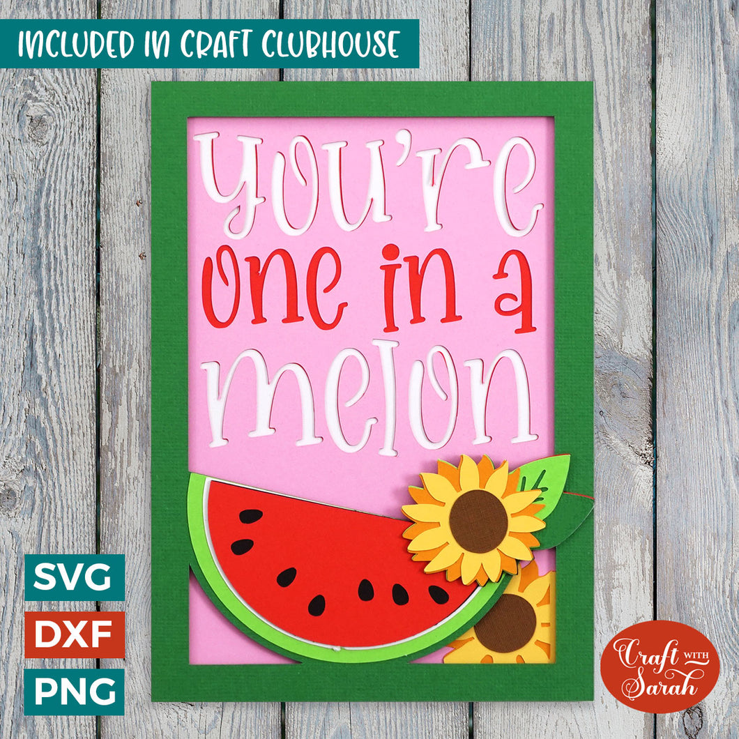 One in a Melon SVG | Any Occasion Greetings Card SVG File
