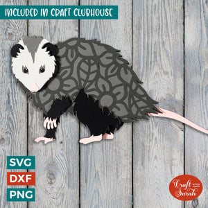 Opossum SVG | Layered Opossum Cutting File