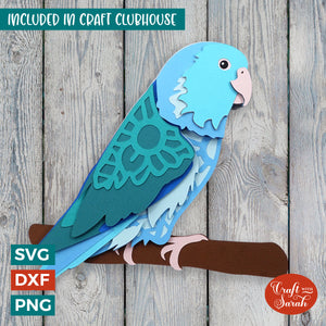 Pied Parrotlet SVG |  Pied Parrotlet Bird Cutting File
