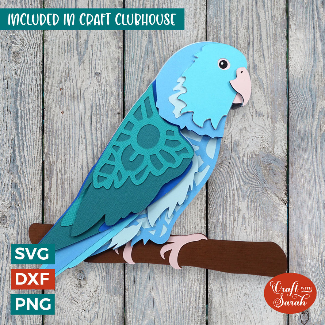 Pied Parrotlet SVG |  Pied Parrotlet Bird Cutting File