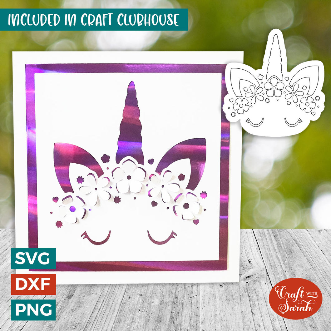 Popout Unicorn Crown Card | 