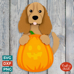 Cocker Spaniel Pumpkin SVG | Spaniel Pumpkin for Halloween