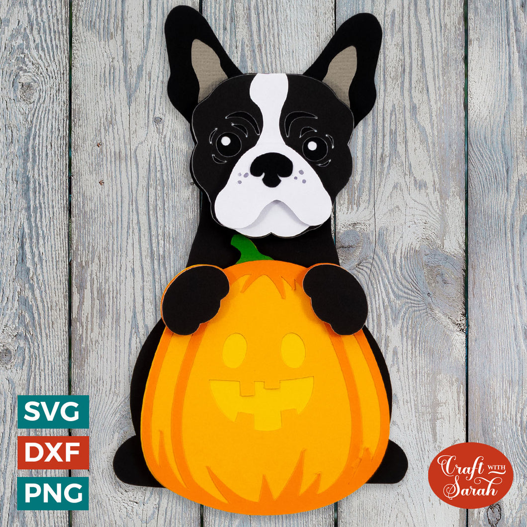 French Bulldog Pumpkin SVG | Frenchie Pumpkin for Halloween