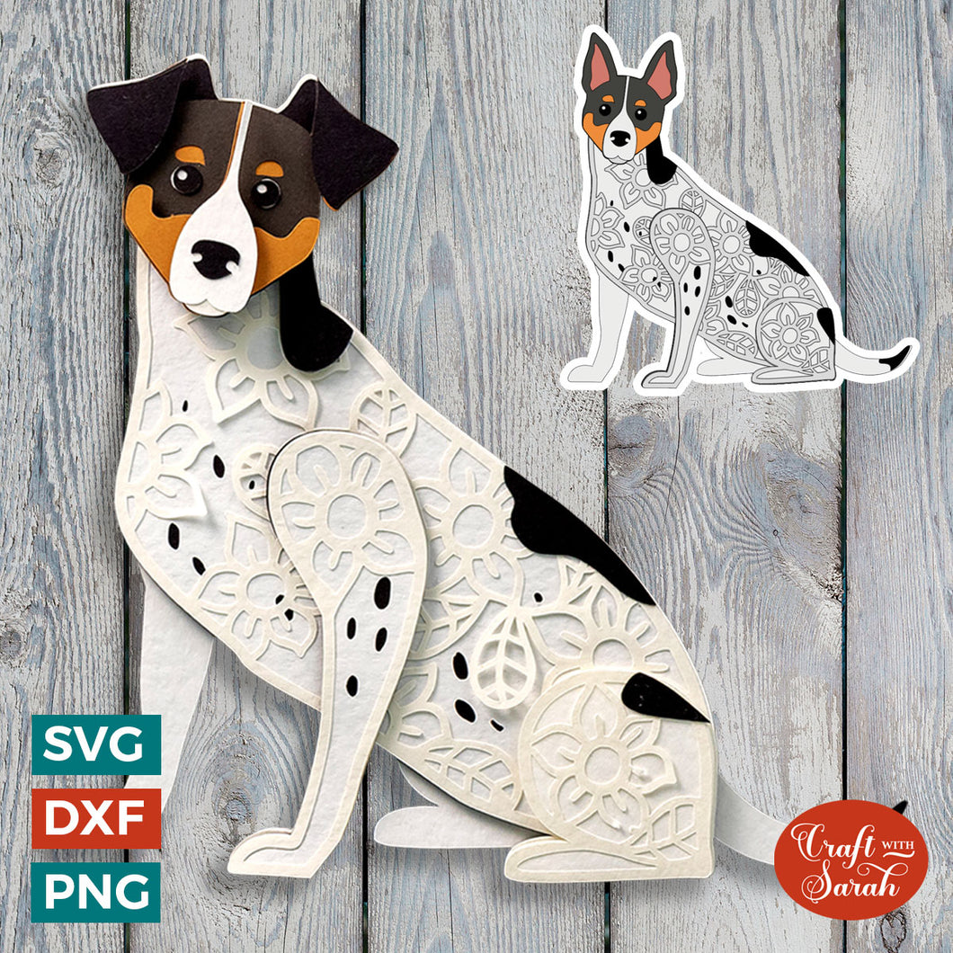 Rat Terrier SVG | Layered Rat Terrier Cutting File