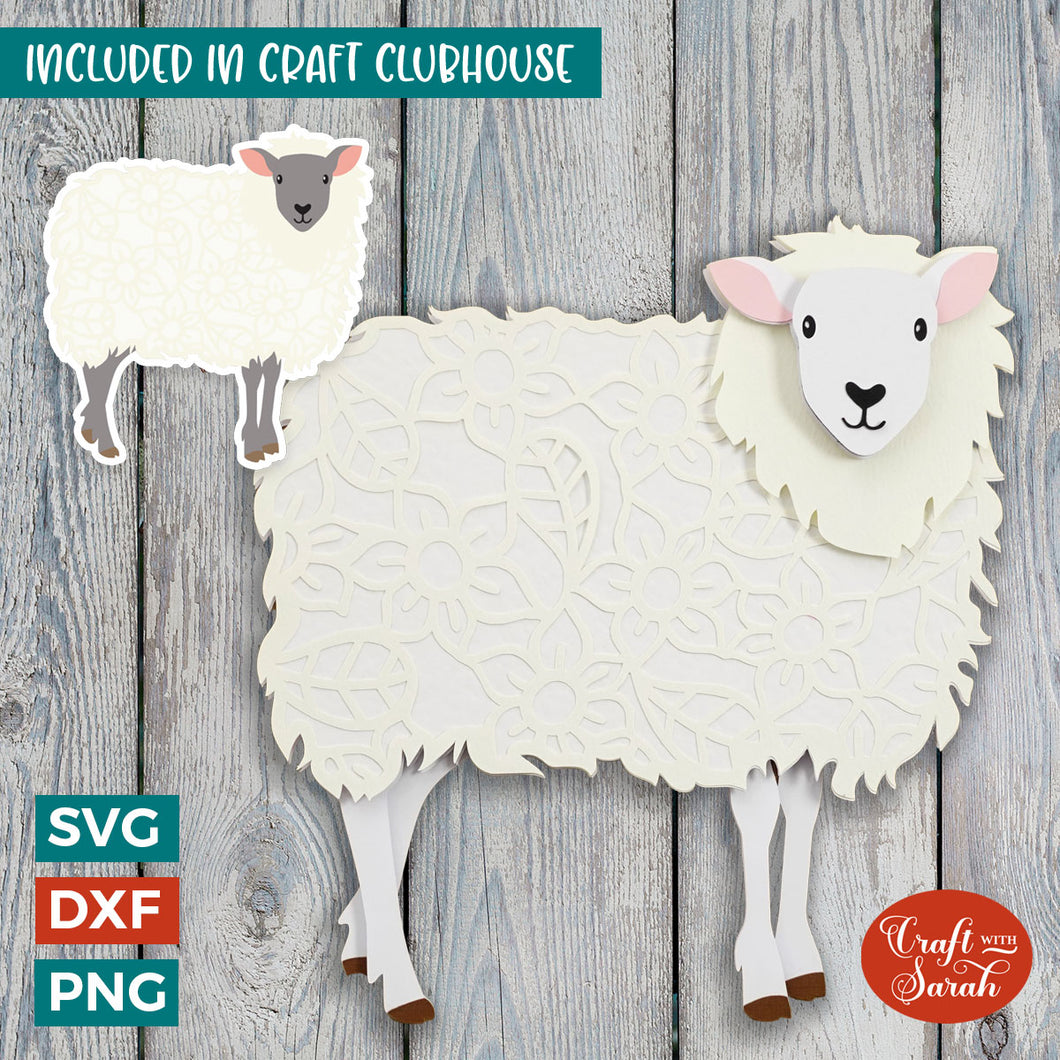 Sheep SVG | Layered Sheep Cutting File