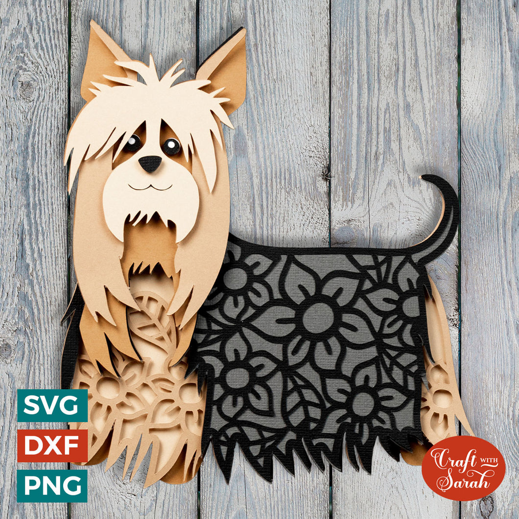 Silky Terrier SVG | Layered Silky Terrier Dog Cutting File