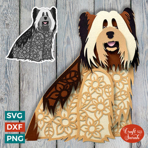 Skye Terrier SVG | Layered Skye Terrier Dog Cutting File