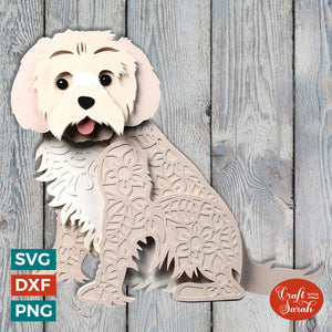 Small Fluffy Dog SVG | Cavachon, Cavapoo, Maltipoo, etc.