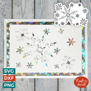 Falling Snowflakes Card | "Cut & Fold" Greetings Card 21