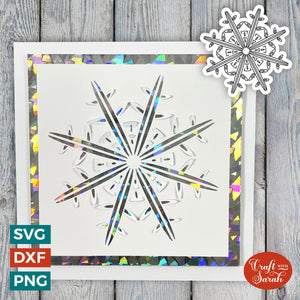 Single Snowflake Card | "Cut & Fold" Greetings Card 20