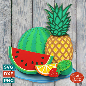 Summer Fruits SVG | Layered Fruit Cut File