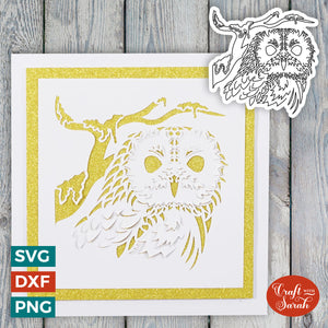 Tawny Owl Card | "Cut & Fold" Greetings Card 24