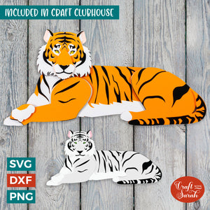Tiger SVG | 3D Layered Tiger & Snow Tiger SVG Cut Files