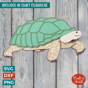 Tortoise SVG | 3D Layered Tortoise Animal SVG