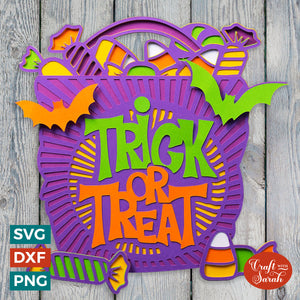 Trick or Treat Sweets SVG | 3D Halloween Candy SVG
